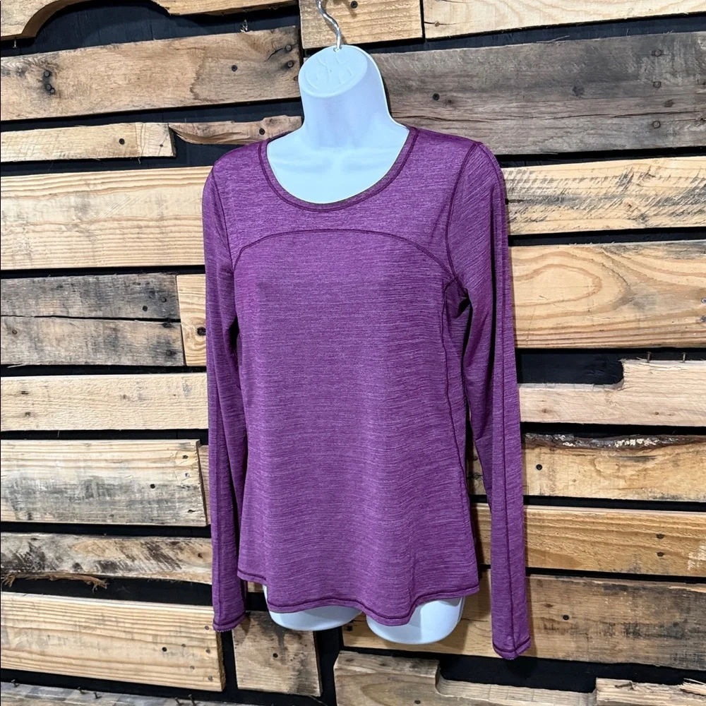 Lululemon‎ On Track Long Sleeve Heathered Aurora Size 6 Style Number: WABMS